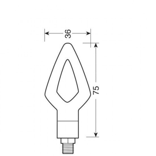 Lampa Φλας KIER μαύρο LED 75x36mm