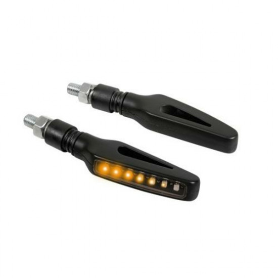 Lampa ΦΛΑΣ ΜΟΤΟ GLORY SQ ΜΑΥΡΑ 12V SMD LED 98x36mm