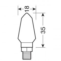 Lampa ΦΛΑΣ ΜΟΤΟ MICRO ΜΑΥΡΑ 12V SMD LED 35x18mm 2ΤΕΜ.