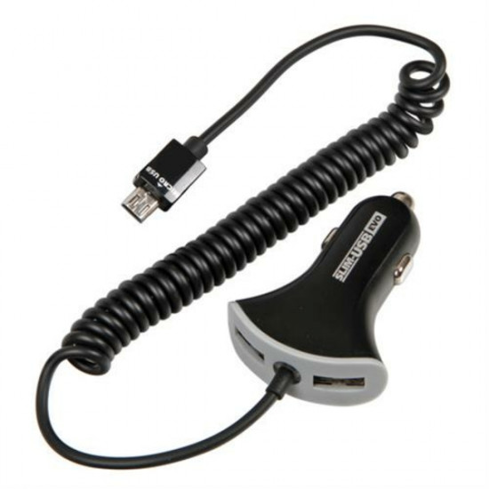 Lampa ΦΟΡΤΙΣΤΗΣ ΑΝΑΠΤΗΡΑ ΔΙΠΛΟΣ SLIM USB EVO ME ΚΑΛΩΔΙΟ 12/24V 2400mA