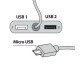 Lampa ΦΟΡΤΙΣΤΗΣ ΑΝΑΠΤΗΡΑ ΔΙΠΛΟΣ SLIM USB EVO ME ΚΑΛΩΔΙΟ 12/24V 2400mA