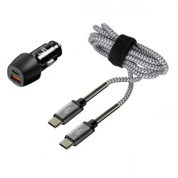 Lampa ΦΟΡΤΙΣΤΗΣ ΑΝΑΠΤΗΡΑ ΜΕ 2 USB - ΚΑΛΩΔΙΟ ΦΟΡΤΙΣΗΣ-ΣΥΓΧΡΟΝΙΣΜΟΥ 100cm TYPE-C KIT PRO 18W 12/24V