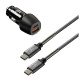 Lampa ΦΟΡΤΙΣΤΗΣ ΑΝΑΠΤΗΡΑ ΜΕ 2 USB - ΚΑΛΩΔΙΟ ΦΟΡΤΙΣΗΣ-ΣΥΓΧΡΟΝΙΣΜΟΥ 100cm TYPE-C KIT PRO 18W 12/24V