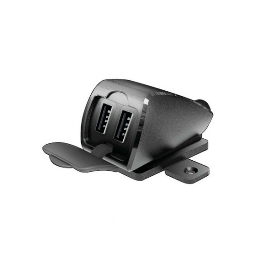 Lampa ΦΟΡΤΙΣΤΗΣ USB ΔΙΠΛΟΣ TREK 2 12/24V 5400mA ΜΕ ΒΑΣΗ ΣΤΗΡΙΞΗΣ ΒΙΔΩΤΗ - ΚΑΛΩΔΙΟ 150cm ΑΔΙΑΒΡΟΧΟΣ