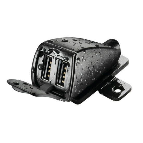 Lampa ΦΟΡΤΙΣΤΗΣ USB ΔΙΠΛΟΣ TREK 2 12/24V 5400mA ΜΕ ΒΑΣΗ ΣΤΗΡΙΞΗΣ ΒΙΔΩΤΗ - ΚΑΛΩΔΙΟ 150cm ΑΔΙΑΒΡΟΧΟΣ