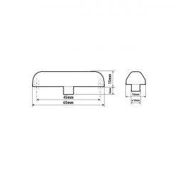 Lampa ΦΩΣ ΦΟΡΤΗΓΟΥ 16x65mm 4LED 24V ΛΕΥΚΟ