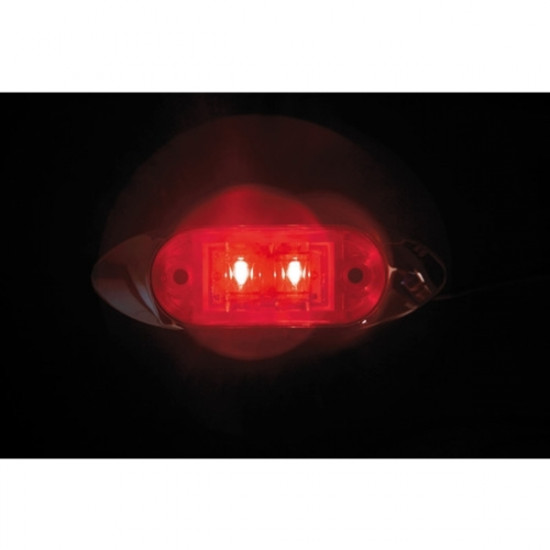 Lampa ΦΩΣ ΦΟΡΤΗΓΟΥ 2LED ΚΟΚΚΙΝΟ 24V 100mm