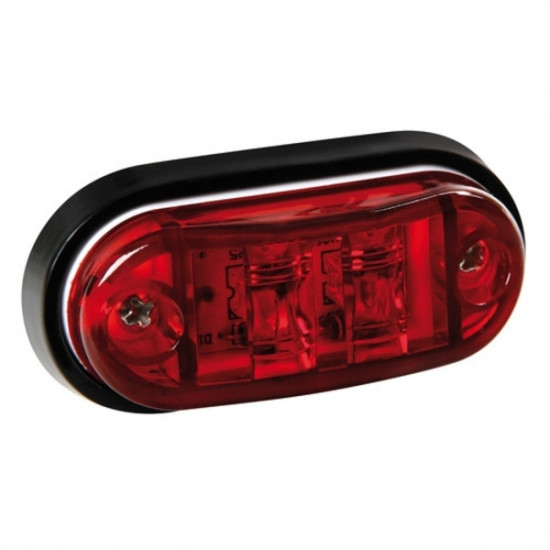 Lampa ΦΩΣ ΦΟΡΤΗΓΟΥ 2LED ΚΟΚΚΙΝΟ 24V 72mm