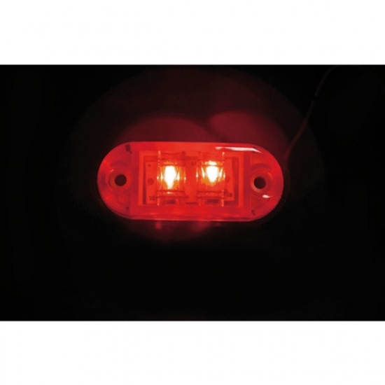 Lampa ΦΩΣ ΦΟΡΤΗΓΟΥ 2LED ΚΟΚΚΙΝΟ 24V 72mm