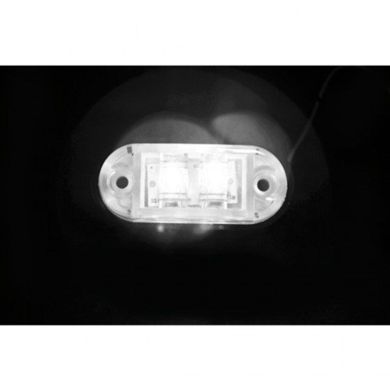 Lampa ΦΩΣ ΦΟΡΤΗΓΟΥ 2LED ΛΕΥΚΟ 24V 72mm