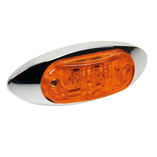 Lampa ΦΩΣ ΦΟΡΤΗΓΟΥ 2LED ΠΟΡΤΟΚΑΛΙ 24V 100mm