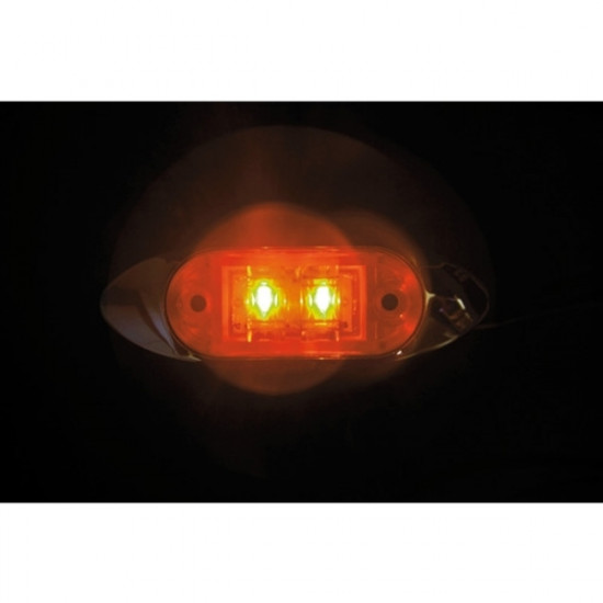 Lampa ΦΩΣ ΦΟΡΤΗΓΟΥ 2LED ΠΟΡΤΟΚΑΛΙ 24V 100mm