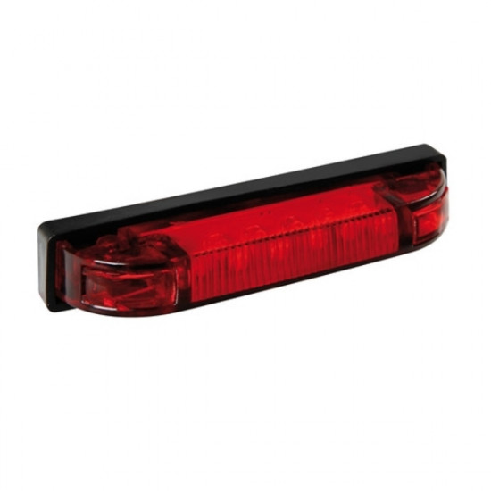Lampa ΦΩΣ ΦΟΡΤΗΓΟΥ 6LED ΚΟΚΚΙΝΟ 24V 100mm