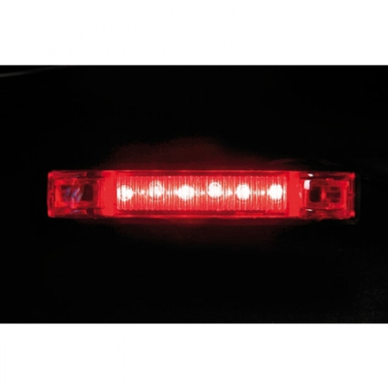 Lampa ΦΩΣ ΦΟΡΤΗΓΟΥ 6LED ΚΟΚΚΙΝΟ 24V 100mm