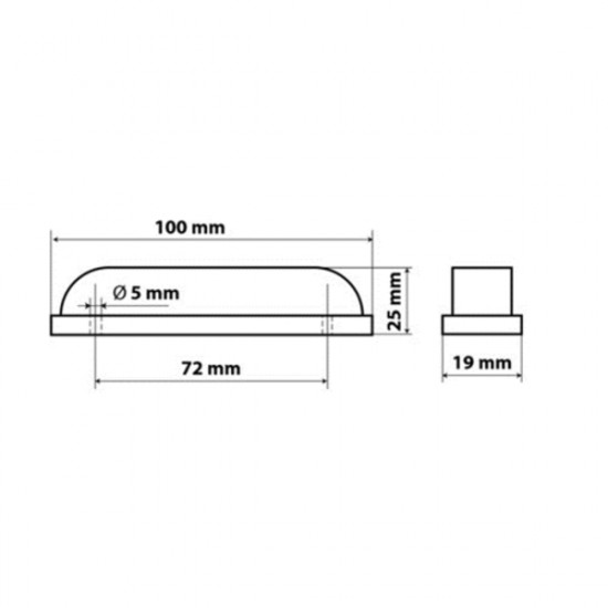 Lampa ΦΩΣ ΦΟΡΤΗΓΟΥ 6LED ΛΕΥΚΟ 24V 100mm