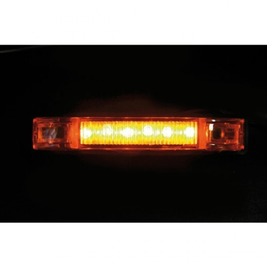 Lampa ΦΩΣ ΦΟΡΤΗΓΟΥ 6LED ΠΟΡΤΟΚΑΛΙ 24V 100mm