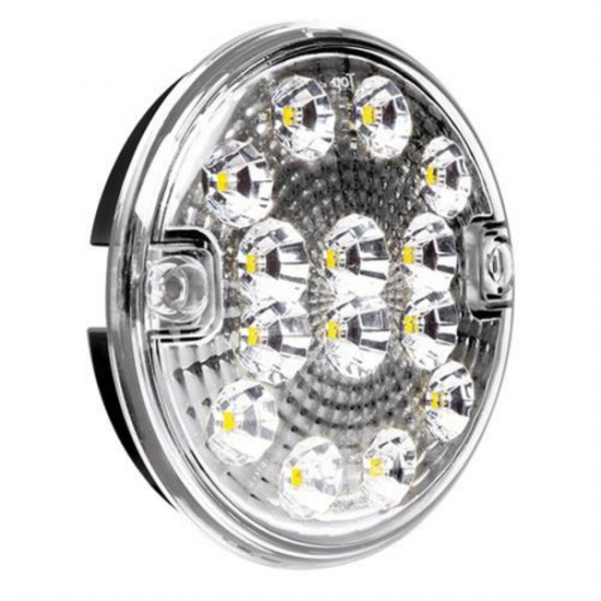 Lampa ΦΩΣ ΦΟΡΤΗΓΟΥ ΠΙΣΩ 12/24V 14LED ΔΙΑΦΑΝΟ ΣΤΡΟΓΓΥΛΟ 140mm 1ΤΕΜ.