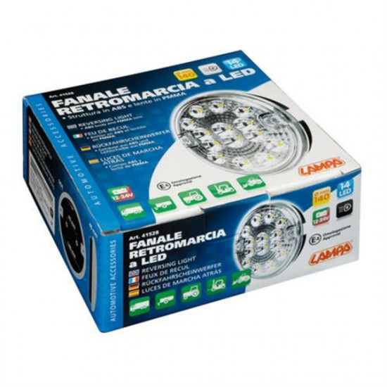 Lampa ΦΩΣ ΦΟΡΤΗΓΟΥ ΠΙΣΩ 12/24V 14LED ΔΙΑΦΑΝΟ ΣΤΡΟΓΓΥΛΟ 140mm 1ΤΕΜ.