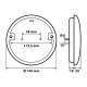Lampa ΦΩΣ ΦΟΡΤΗΓΟΥ ΠΙΣΩ 12/24V 14LED ΔΙΑΦΑΝΟ ΣΤΡΟΓΓΥΛΟ 140mm 1ΤΕΜ.