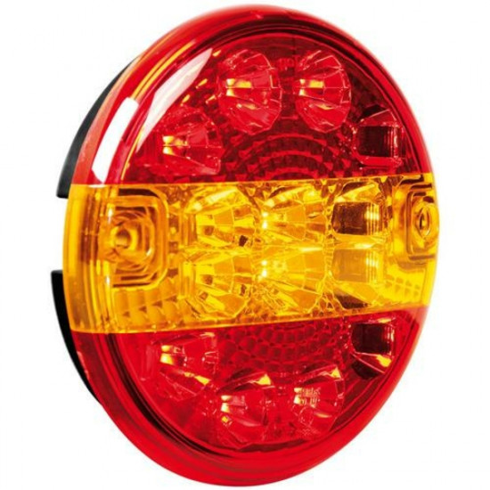 Lampa ΦΩΣ ΦΟΡΤΗΓΟΥ ΠΙΣΩ 12/24V 14LED ΚΟΚΚΙΝΟ/ΠΟΡΤΟΚΑΛΙ 3 ΧΡΗΣΕΩΝ ΣΤΡΟΓΓΥΛΟ 140mm 1ΤΕΜ.