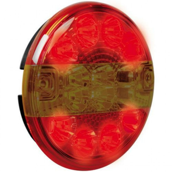 Lampa ΦΩΣ ΦΟΡΤΗΓΟΥ ΠΙΣΩ 12/24V 14LED ΚΟΚΚΙΝΟ/ΠΟΡΤΟΚΑΛΙ 3 ΧΡΗΣΕΩΝ ΣΤΡΟΓΓΥΛΟ 140mm 1ΤΕΜ.