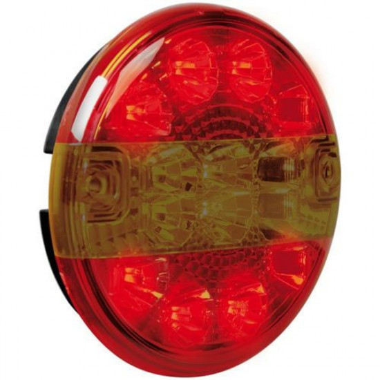 Lampa ΦΩΣ ΦΟΡΤΗΓΟΥ ΠΙΣΩ 12/24V 14LED ΚΟΚΚΙΝΟ/ΠΟΡΤΟΚΑΛΙ 3 ΧΡΗΣΕΩΝ ΣΤΡΟΓΓΥΛΟ 140mm 1ΤΕΜ.