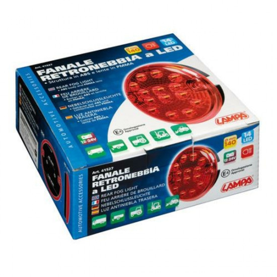Lampa ΦΩΣ ΦΟΡΤΗΓΟΥ ΠΙΣΩ 12/24V 14LED ΚΟΚΚΙΝΟ ΣΤΡΟΓΓΥΛΟ 140mm 1ΤΕΜ.