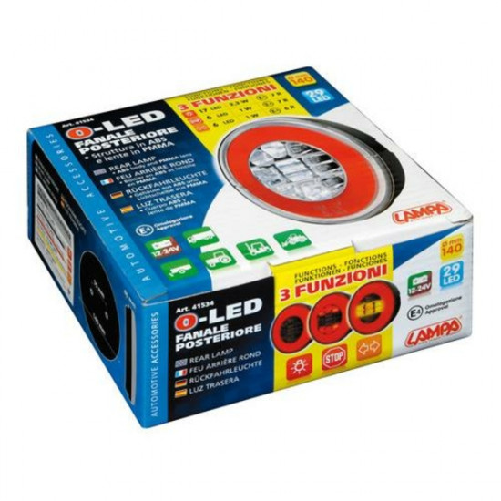 Lampa ΦΩΣ ΦΟΡΤΗΓΟΥ ΠΙΣΩ 12/24V O-LED 29LED 3 ΧΡΗΣΕΩΝ ΣΤΡΟΓΓΥΛΟ 140mm 1ΤΕΜ.