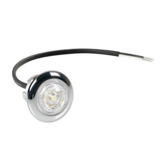 Lampa ΦΩΣ ΟΓΚΟΥ 12/24V LED ΛΕΥΚΟ ΣΤΡΟΓΓΥΛΟ 19,5mm 1ΤΕΜ.