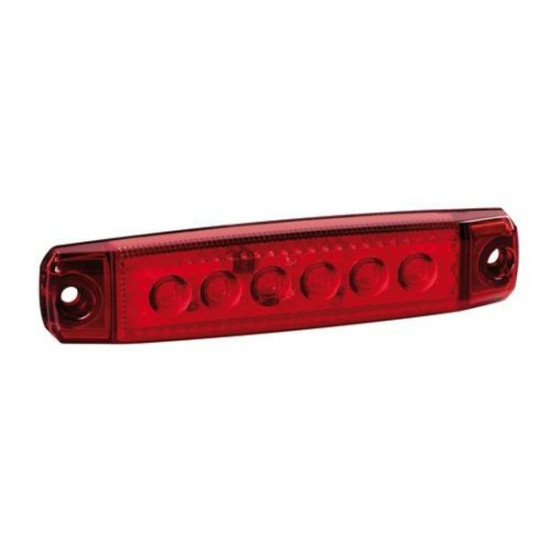 Lampa ΦΩΣ ΟΓΚΟΥ 6LED ΚΟΚΚΙΝΟ 12/24V 96mm ΑΔΙΑΒΡΟΧΟ 1ΤΕΜ.