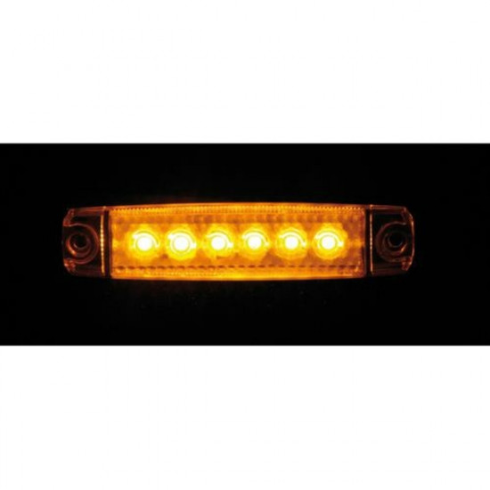 Lampa ΦΩΣ ΟΓΚΟΥ 6LED ΠΟΡΤΟΚΑΛΙ 12/24V 96mm ΑΔΙΑΒΡΟΧΟ 1ΤΕΜ.