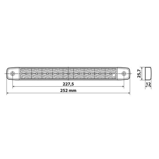 Lampa ΦΩΣ ΟΓΚΟΥ 9/32V ILLUMI ΜΕ 9 SMD LED 1 ΧΡΗΣΗΣ ΟΠΙΣΘΕΝ (ΛΕΥΚΟ/ΑΔΙΑΒΡΟΧΟ) - 1 ΤΕΜ.