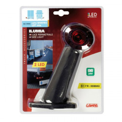 Lampa ΦΩΣ ΟΓΚΟΥ ΦΟΡΤΗΓΟΥ ΔΙΠΛΗΣ ΟΨΗΣ  ΜΕ 2 LED 24V ΓΙΑ ΑΡΙΣΤΕΡΗ ΠΛΕΥΡΑ ΛΕΥΚΟ/ΚΟΚΚΙΝΟ ΜΕ ΣΤΑΘΕΡΟ ΒΡΑΧΙΟΝΑ 60 ΜΟΙΡΩΝ ILUMIA UNIVERSAL -1ΤΕΜ.