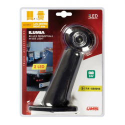 Lampa ΦΩΣ ΟΓΚΟΥ ΦΟΡΤΗΓΟΥ ΔΙΠΛΗΣ ΟΨΗΣ  ΜΕ 2 LED 24V ΓΙΑ ΔΕΞΙΑ ΠΛΕΥΡΑ ΛΕΥΚΟ/ΚΟΚΚΙΝΟ ΜΕ ΣΤΑΘΕΡΟ ΒΡΑΧΙΟΝΑ 60 ΜΟΙΡΩΝ ILUMIA UNIVERSAL -1ΤΕΜ.