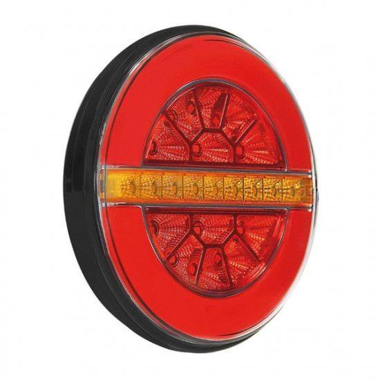 Lampa ΦΩΣ ΠΙΣΩ ΑΡΙΣΤΕΡΟ 12/24V DYNAMIC-O 140 mm ΜΕ 29 LED 3 ΧΡΗΣΕΙΣ ΟΜΙΧΛΗΣ/ΘΕΣΕΩΣ/ΦΛΑΣ (ΚΟΚΚΙΝΟ/ΠΟΡΤΟΚΑΛΙ) - 1 ΤΕΜ.