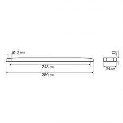 Lampa Φως Θέσεως 24V 12LED 28cm Κόκκινο Αδιάβροχο