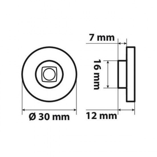 Lampa Φώτα Όγκου Φορτηγού 24V 1 Led 2τεμ Μπλε B-1