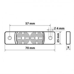 Lampa Φώτα Θέσης 2 Led 24V Λευκά
