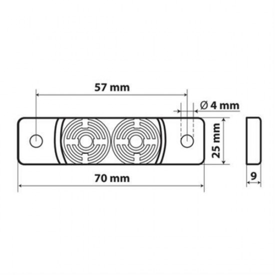 Lampa Φώτα Θέσης 2 Led 24V Λευκά