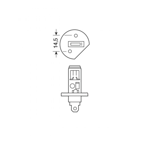 Lampa H1 12V 55W P14,5s XENON TOP 4.800K +120- φως  2τεμ.
