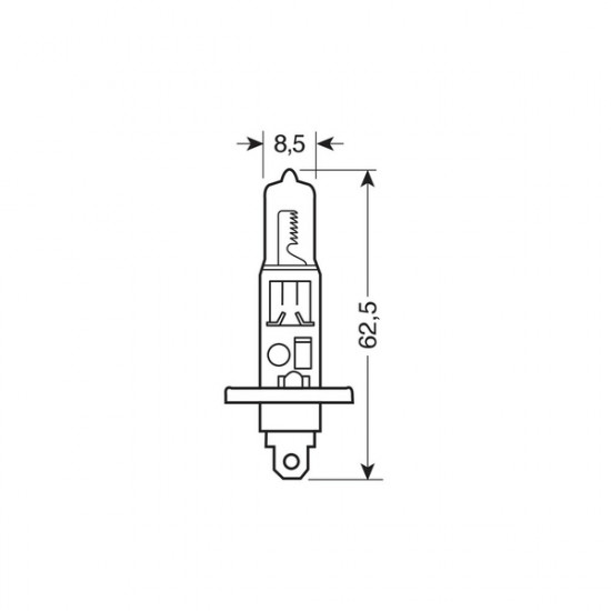 Lampa H1 12V 55W P14,5s XENON TOP 4.800K +120- φως  2τεμ.