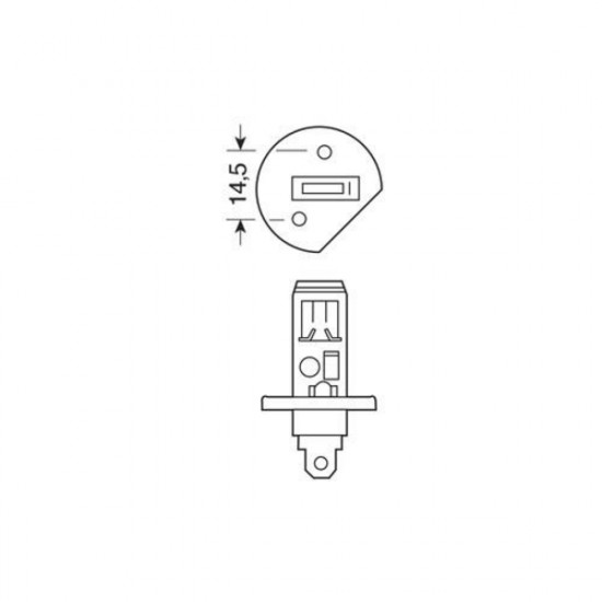 Lampa H1 12V 55W P14,5s XENON ULTRA 4.800K +90-  2ΤΕΜ.