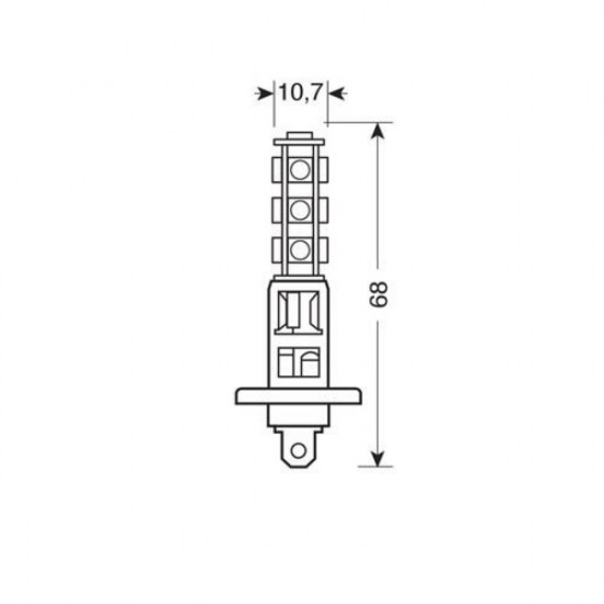 Lampa H1 24/28V P14,5s HYPER-LED39 ΛΕΥΚΟ 1ΤΕΜ.