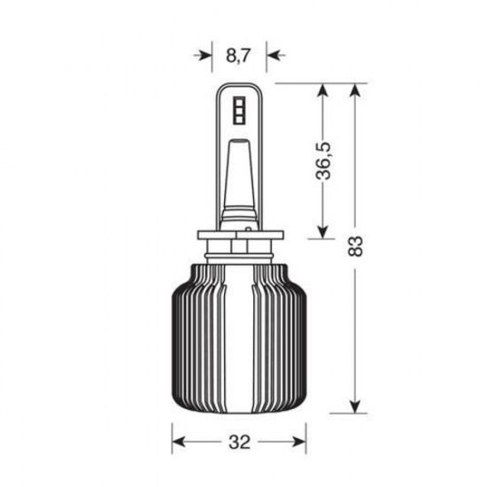 Lampa H1 9>32V P14,5s 6LED 6.500K 4.000lm 20W SEOUL CSP-Y19chips HALO LED BLADE 2ΤΕΜ