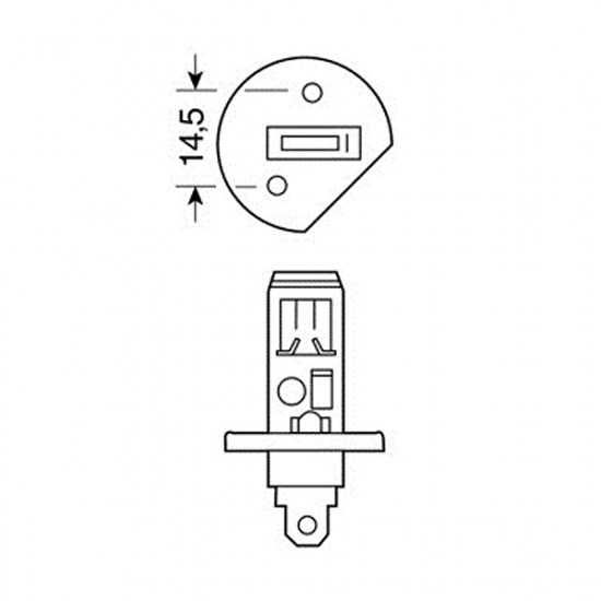 Lampa H1 ΑΛΟΓΟΝΟΥ 12V/100W 62.5mm P14,5s ΤΕΜ1