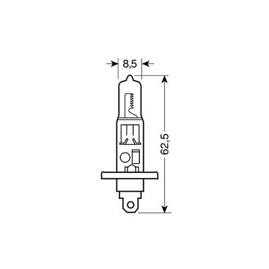 Lampa H1 ΑΛΟΓΟΝΟΥ 12V/55W 62.5mm P14,5s ΛΑΜΠΑ