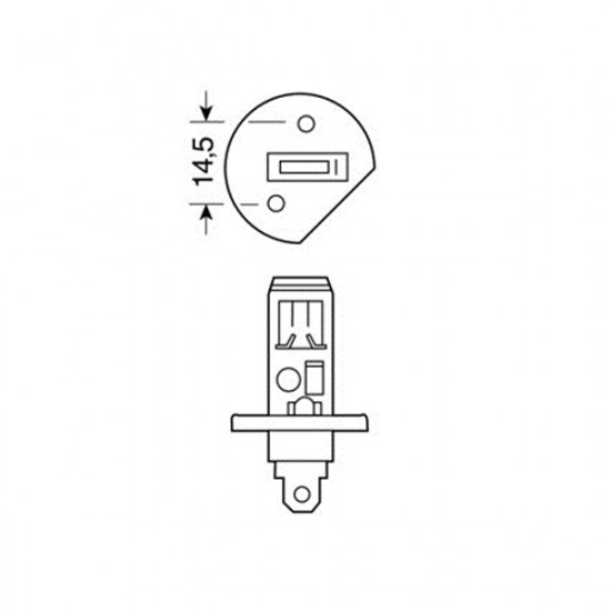 Lampa H1 XENON-BLUE 12V/55W 62.5mm 4.150Κ