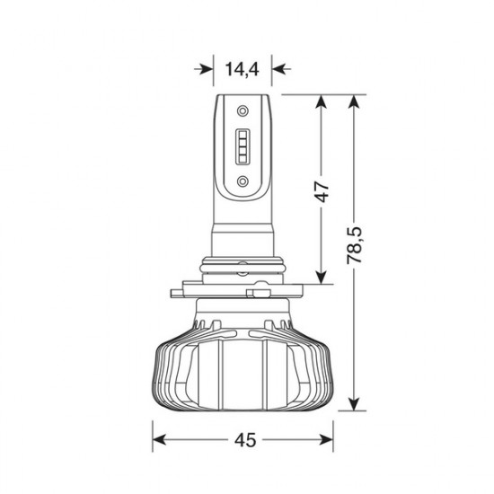 Lampa H10/HB3 9005 9>32V 6.500K 4.500lm 40W P20d HALO LED SERIE 5 BLASTER 8LED SEOUL 2ΤΕΜ. LED KIT