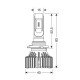 Lampa H10/HB3 9005 9>32V 6.500K 8.000lm 60W P20d HALO LED SERIE 6 STANDARD 6LED ZES 2ΤΕΜ. LED KIT