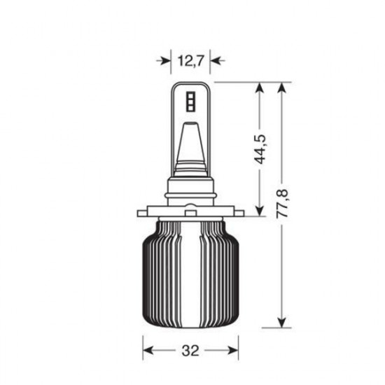 Lampa H10/HB3 9005 9>32V P20d 6LED 6.500K 4.000lm 20W CAN-BUS SEOUL CSP-Y19chips HALO LED BLADE 2ΤΕΜ.